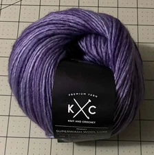 1 ~ 100g  K+C SUPERWASH WOOL LUXE 100% Super Fine Merino  Yarn ORCHID NIGHTS