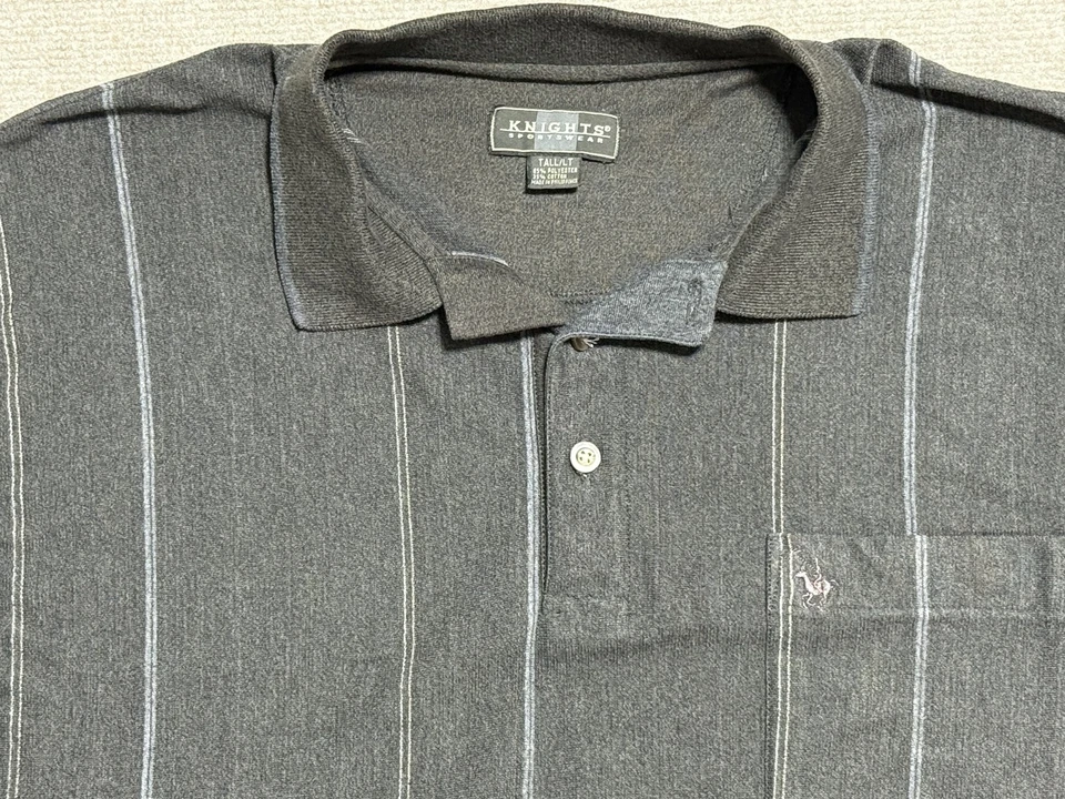 Camisa Polo Caballeros Ropa Deportiva Para Hombres Alta LT Manga Larga Rayas Bolsillo Clásica Foto 2 de 4