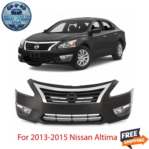 New Front Bumper Cover & Grille Assembly Kit For 2013-2015 Nissan Altima