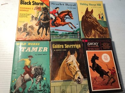 6 Vintage HORSE STORIES Scarlet Royal BLACK STORM Golden Sovereign HORSE TAMER +