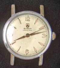 Buren Grand Prix Men's Hand-Wind Vintage Swiss Watch -- Spares/Repairs