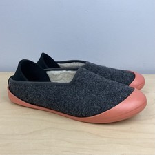 Mahabis Women  s Size 39 / 8-8.5 Classic Wool Slippers Dark Gray Slip On Shoes