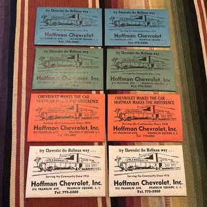 Lot 8 Vintage Hoffman Chevrolet Dealer License Holders 1950s-60s Long Island