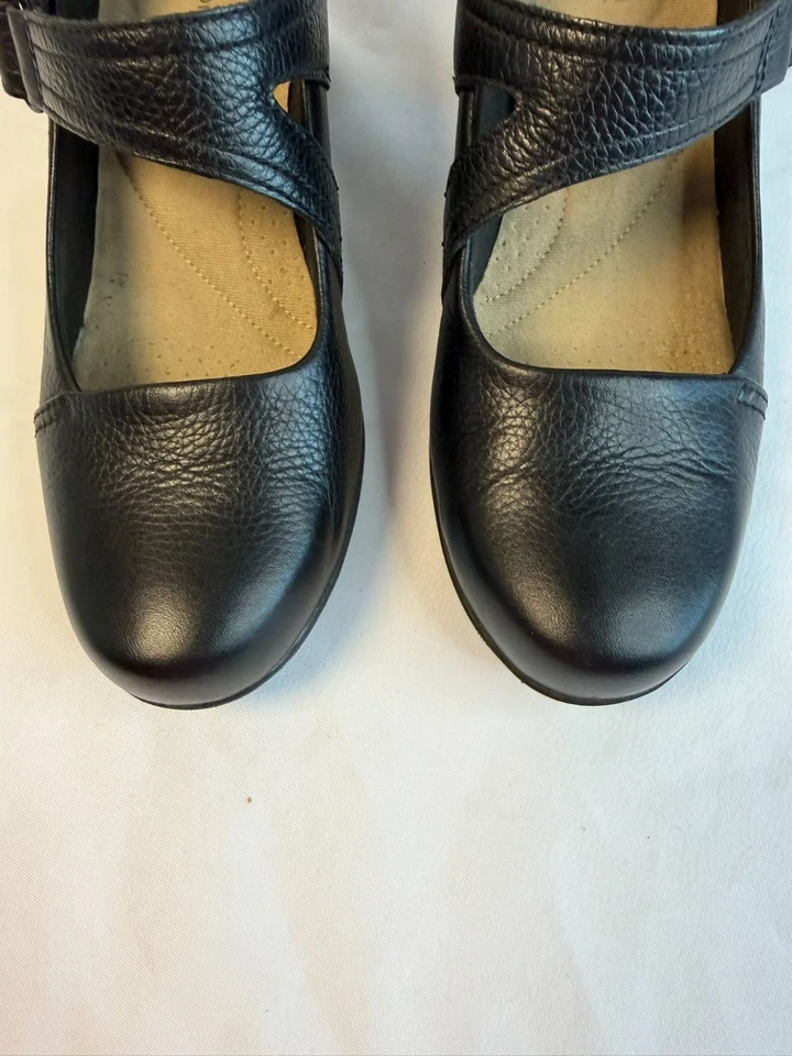 Clarks Emslie Lulin Women’s Size 6.5 Black Leather Mary Jane Comfort Pump Work - Image 4 of 4