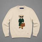 HOT POLO PALPH LAUREN Bear Glasses Tote Wool Sweater Women’s - L, NWT — photo 2