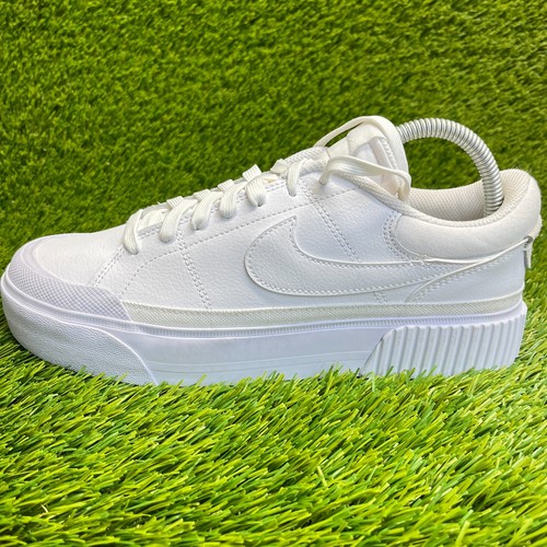 Nike Court Legacy Lift Triple White Womens Size 9 Athletic Shoes Sneakers - Picture 4 of 14