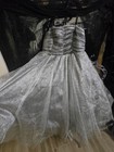 Betsey Johnson X Torrid Shiny Silver Tulle Strapless Dress Size 18 Animal Print