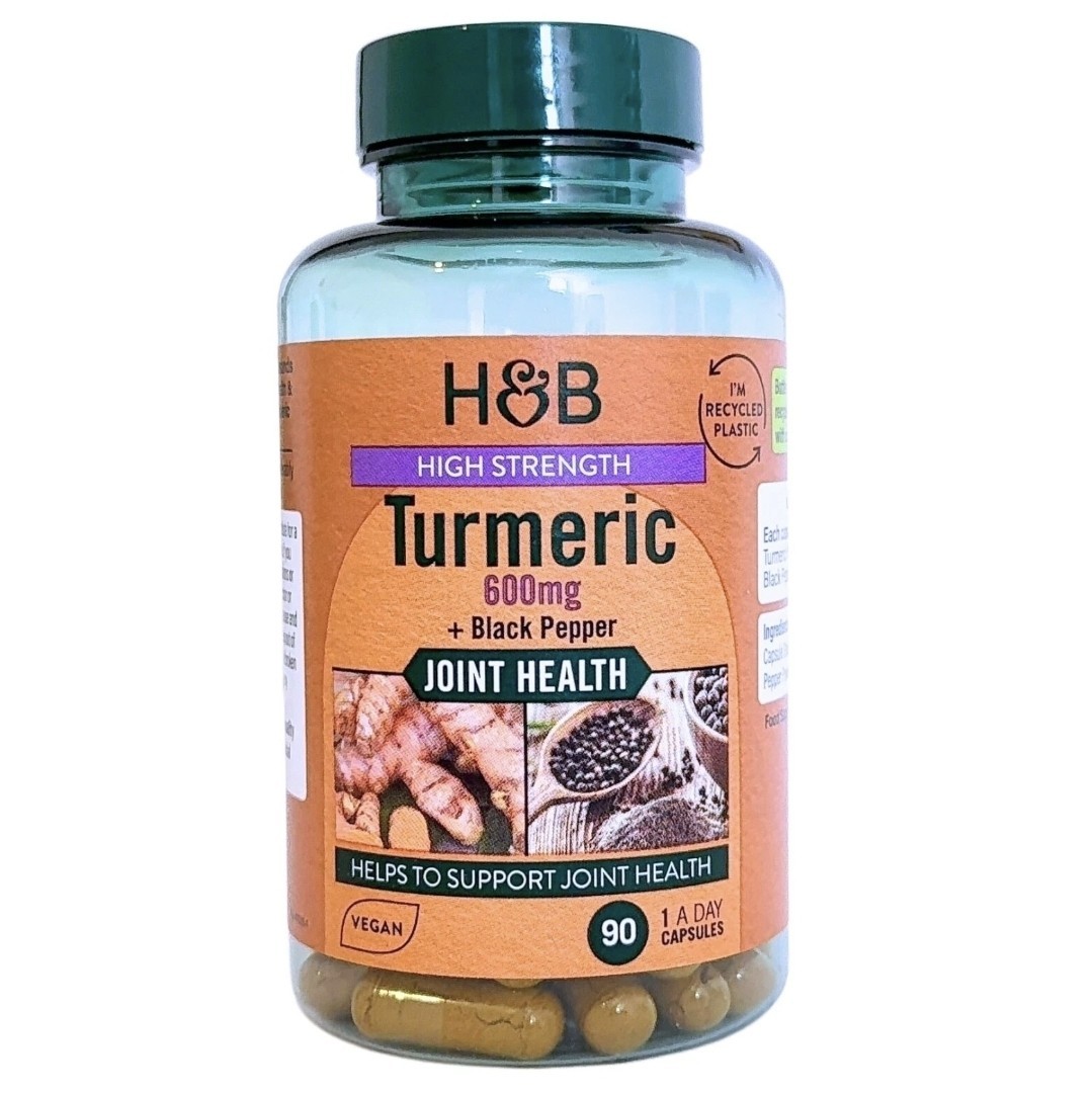 Holland & Barrett Turmeric 600mg with Black Pepper 90 High Strength Capsules