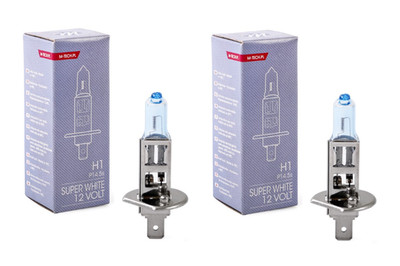 2x H1 12V 55W P14.5s PowerTec Super White Halogenlampe Halogen Glühlampe - ZSW1