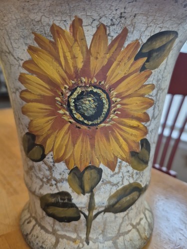 Hobby Lobby 8"×8" Sunflower Utensil Caddy/Planter 2-Sided EUC - Picture 21 of 24