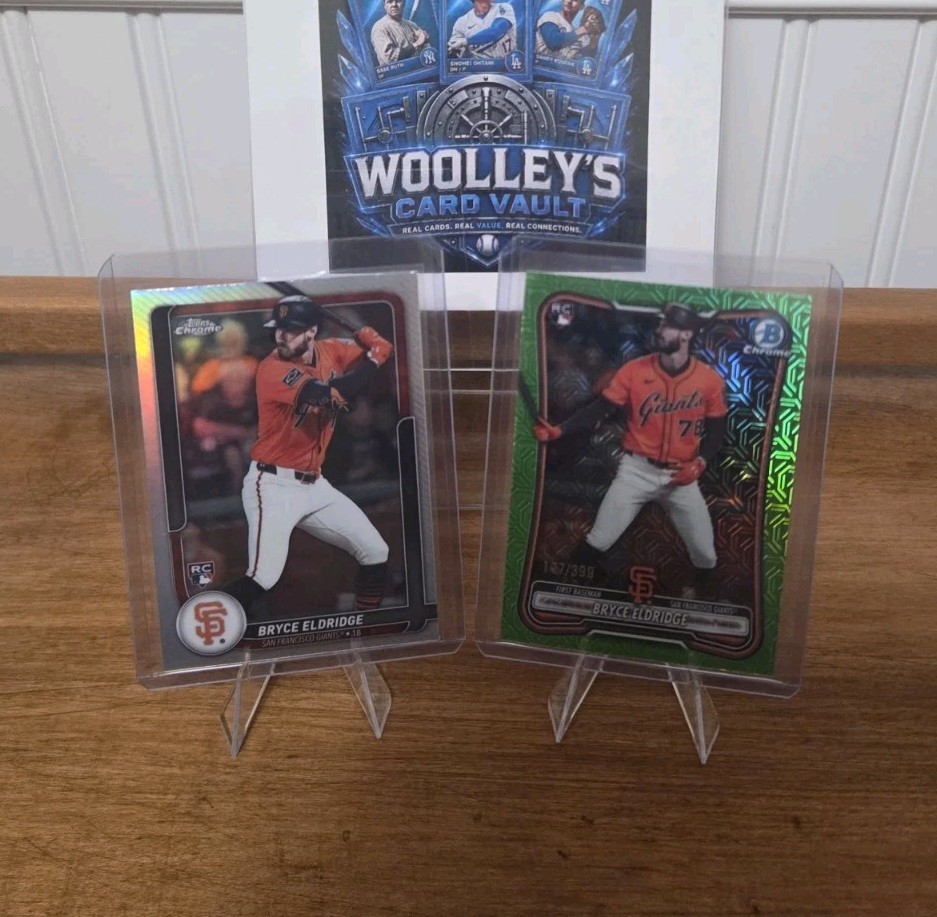 Bryce Eldridge 2026 Bowman Chrome Green Mojo RC Parallel  /399 SF Giants