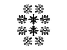 Snowflakes TEN PACK 10 Window Vinyl Decals Christmas D coration Car Sticker