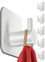 4Smile Handtuchhalter Ohne Bohren Im 6Er Set - Weiß Haken Selbstklebend