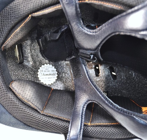 SAMSHIELD 2.0 PREMIUM HELM 300 SWAROVSKI ORIGINAL BLAU ALCANTARA MEDIUM 57cm - Bild 8 von 13