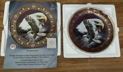 Freedoms Glory   Collectors Plate   Franklin Mint Limited Edition Bone China 8''