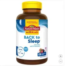 Nature Made Wellblends Back To Sleep Aid 120 Fast Dissolve Tablets Expires 9/25+