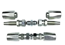 (2) Hydraulic Hose Repair Kits 1/2" ID 2-Wire Hose Reusable Field Repair Fitting