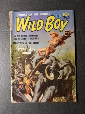 RARE DOUBLE COVER! Wild Boy #4 1951 GOLDEN AGE VINTAGE COMIC BOOK SEE PICS