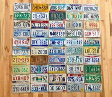 Embossed 50 State Set of US License Plates in Craft Condition