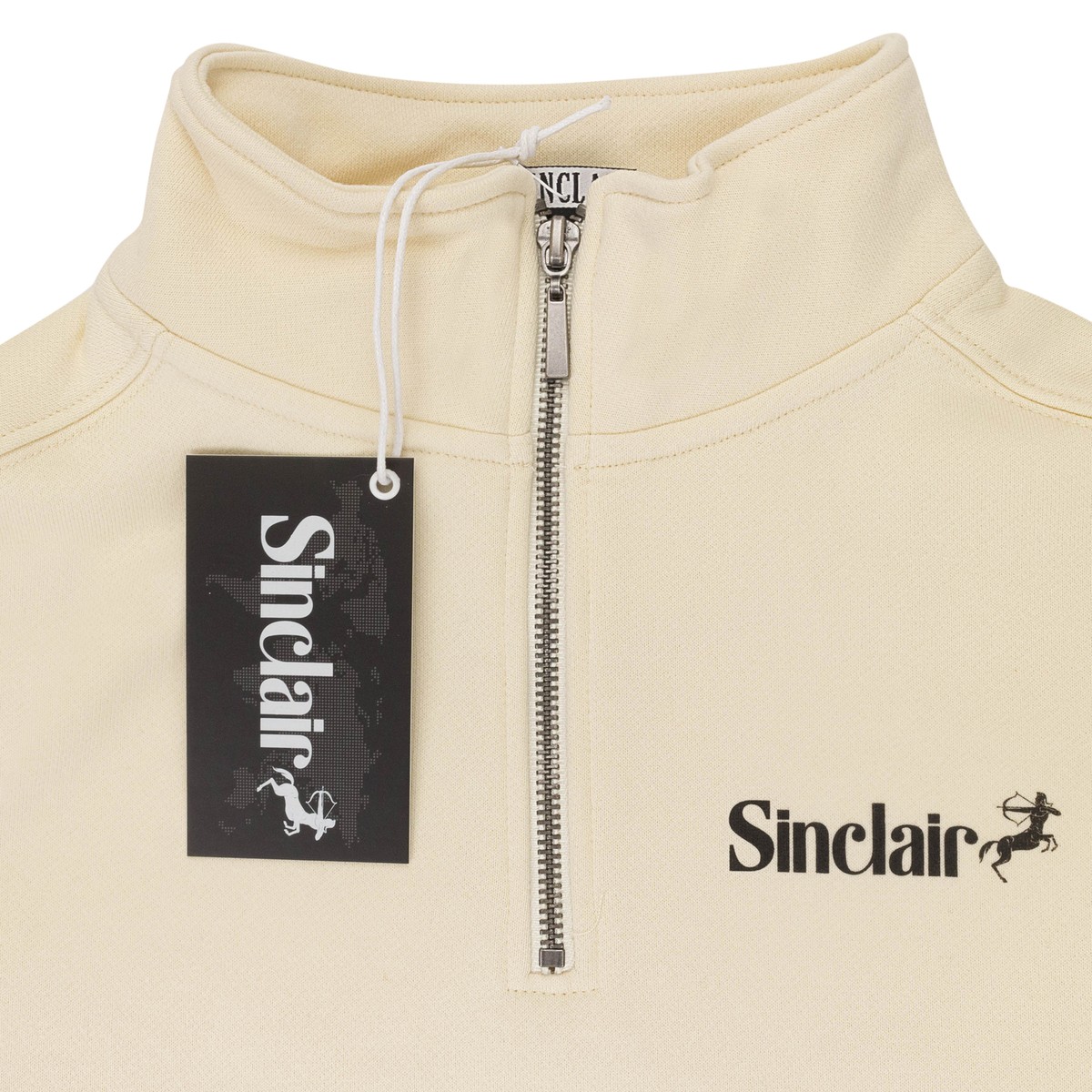 NWT SINCLAIR QUARTER ZIP CREAM SWEATSHIRT SIZE XS $140 | eBay