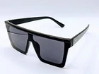Luxury Black Square Sunglasses for Men and Women - Oversized Trendy Shades  