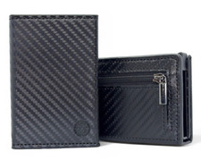 VIRTO Portafoglio Uomo Slim | Portacarte Piccolo Sottile con Protezione RFID 