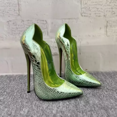 Super High Heels Women's Patent Leather Stiletto Pointed Toe Sexy Shoes Pumps - Picture 2 of 18