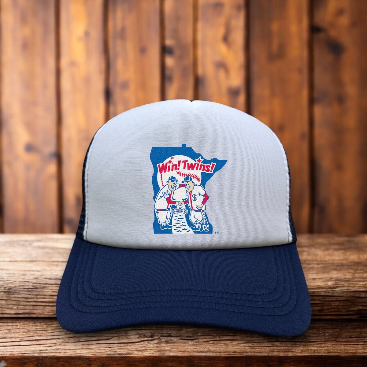 Vintage Minnesota Twins Logo Unisex Trucker Hat Navy Snapback 70s Logo  Baseball
