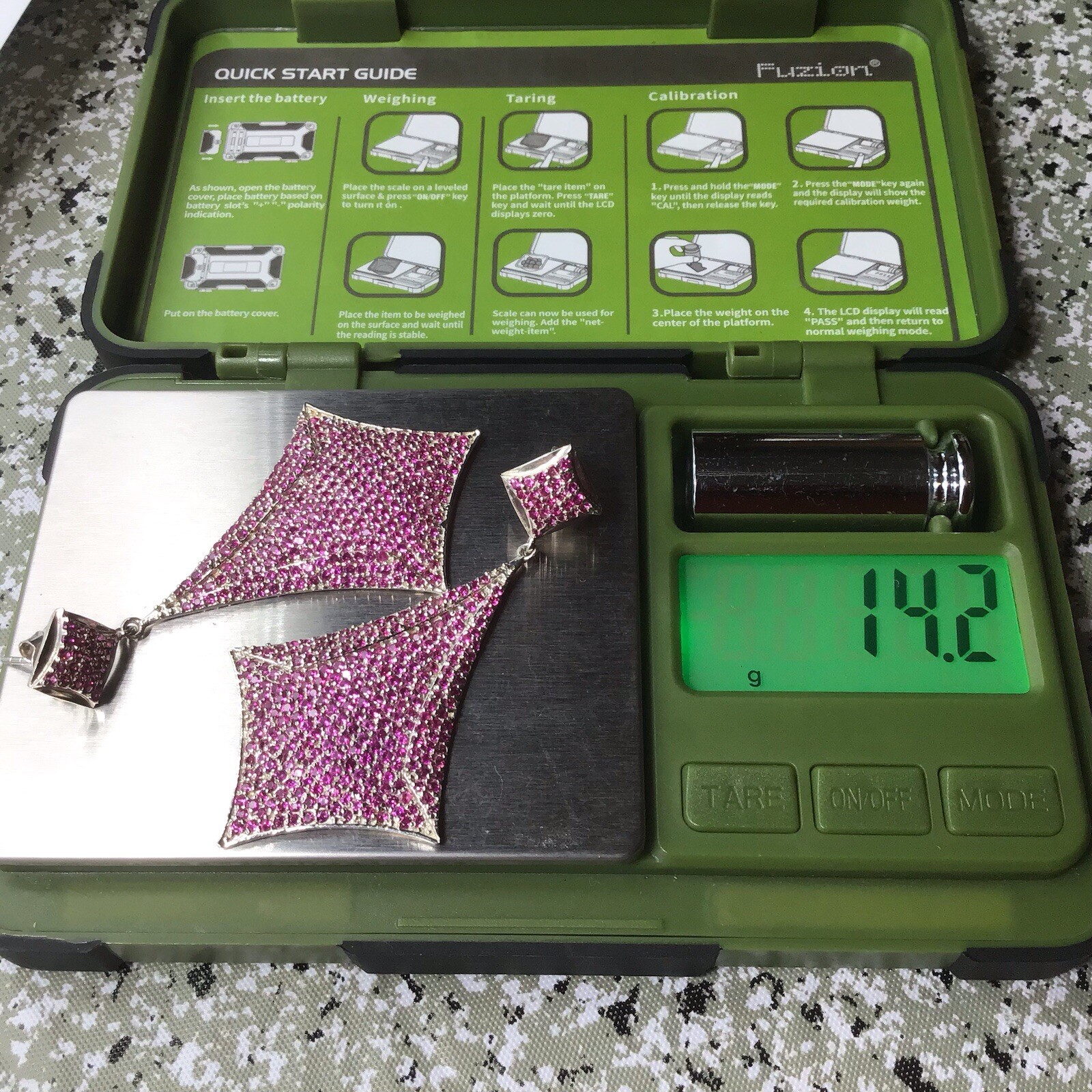 Sterling Silver Large Dangle Ruby  Earrings 2.5” - image 7