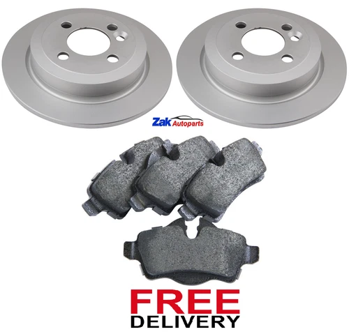 FOR MINI R56 ONE COOPER S COOPER D (2006-2013) REAR 2 BRAKE DISCS & PADS SET