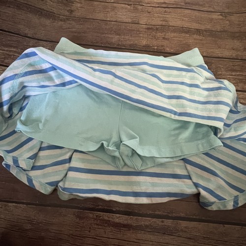 Girl’s Justice Blue Striped Skirt Size 12 - Picture 4 of 4