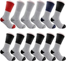 3, 6, or 12 Pairs Thermal Gear Socks Boot Hiking Warm Winter Mens Size 10-15