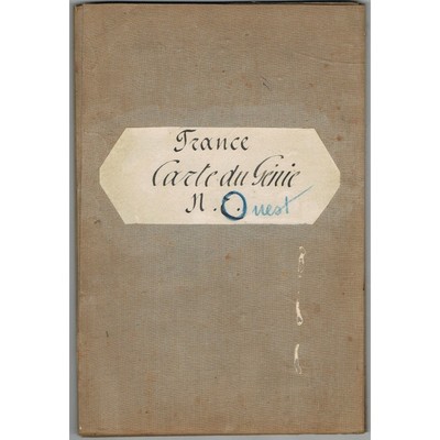 KARTE von GENIE NORDWESTFRANKREICH von BOULOGNE nach ROMORANTIN & NOIRMOUTIER ~1880