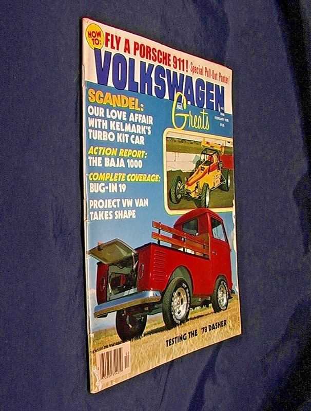 RARE Vintage VOLKSWAGEN GREATS Magazine February 1978 ARGUS VW - FREE Shipping!
