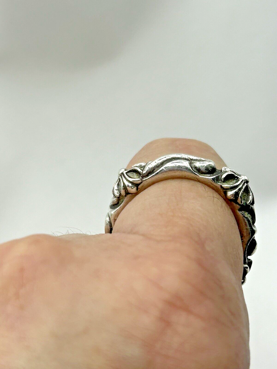 CHROME HEARTS SBT Band Mens Size 10 Sterling Silver Vintage CHROME HEARTS SBT Band Mens Size 10 Sterling Silver Vintage