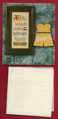 LIZZIE KATE BOXER ''GUT ERZOGENE FRAUEN'' KREUZSTICHKARTE + STOFF (B31) 2009