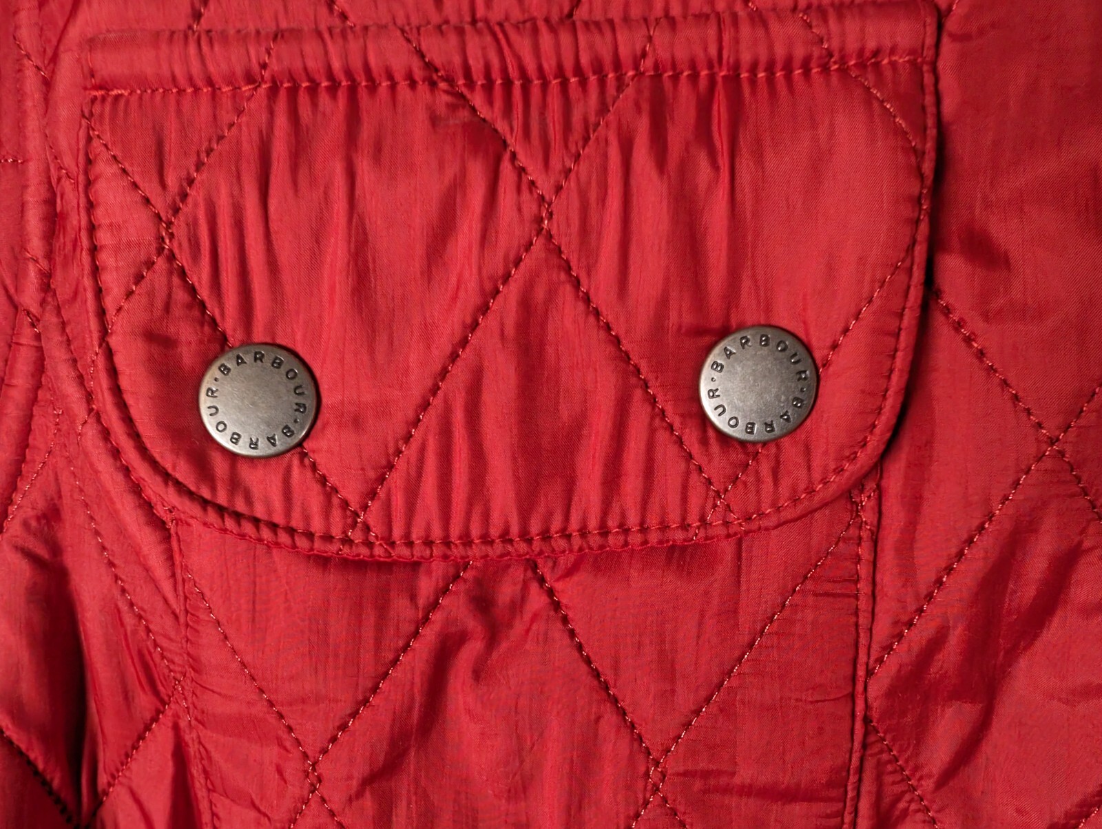 Ladies Red Barbour Quilted Jacket Size 14 UK Full Zip Zipped Pockets eBay