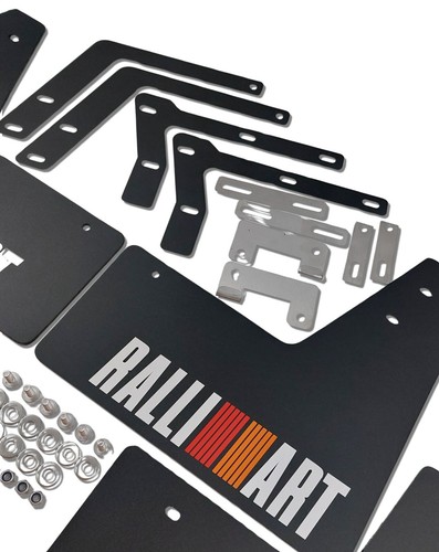 rallyfapZ | Mud Flaps Mitsubishi Lancer Evo 7 8 9 Black 4mm PVC *G RALLIART WRO - Picture 8 of 10
