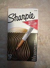 12 Markers Sharpie Metallic Gold Fine Point P...