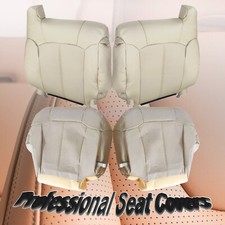 4x Driver Passenger Leather Seat Cover Light Tan For 2002 Cadillac Escalade