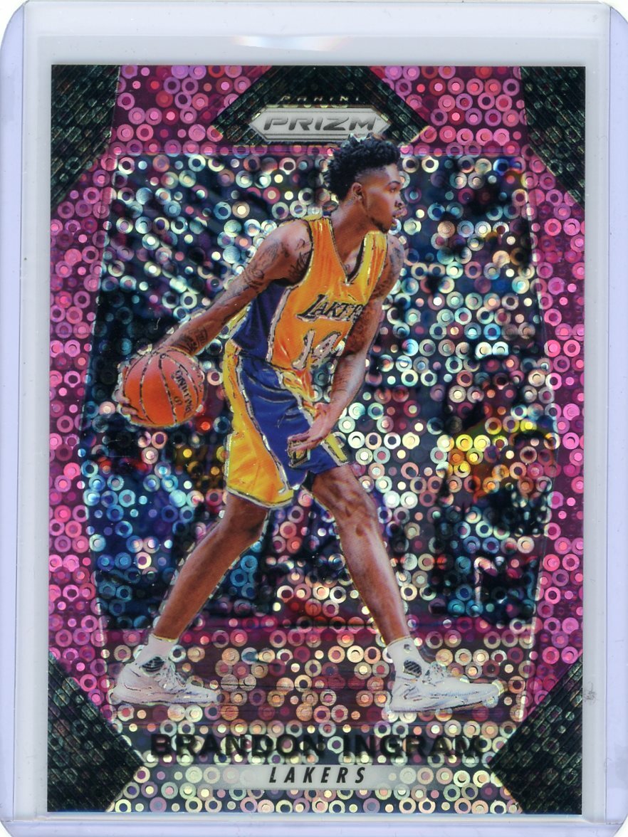 2017-18 Panini Prizm Fastbreak Pink Disco Prizm #284 Brandon Ingram #23/50