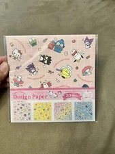 Sanrio Characters Hello Kitty Origami Craft Design Paper - square - 4 designs