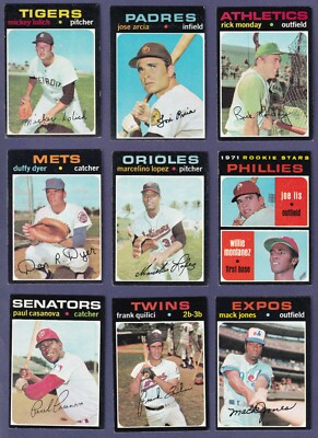 1971 Topps Baseball (133-264) * You Pick * Conditions Listed
