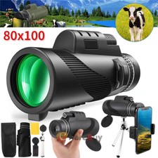 80x100 Zoom HD Monocular Phone Camera Telescope BK-4 Binoculars Camping Outdoor