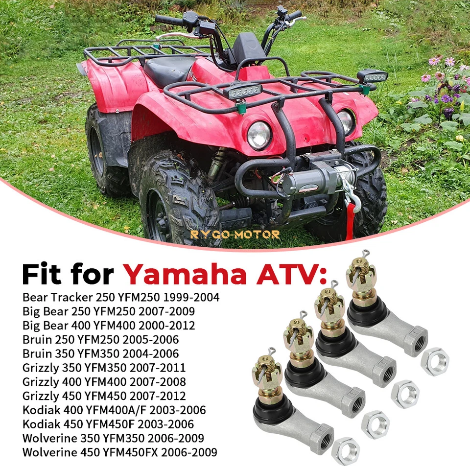 Kit de extremo de varilla de amarre para Yamaha Big Bear 400 Kodiak 400 450 Bruin 350 250 Grizzly 350 Foto 2 de 4
