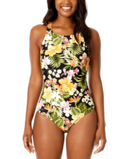 NWT HURLEY Sz Small One Piece Swimsuit Orange Waikiki Wonder Adjustable Straps