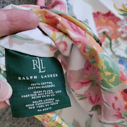 Vtg Ralph Lauren Pink Floral 2 Twin Duvet Covers + 2 Bed skirts Cottagecore Girl - Picture 3 of 9