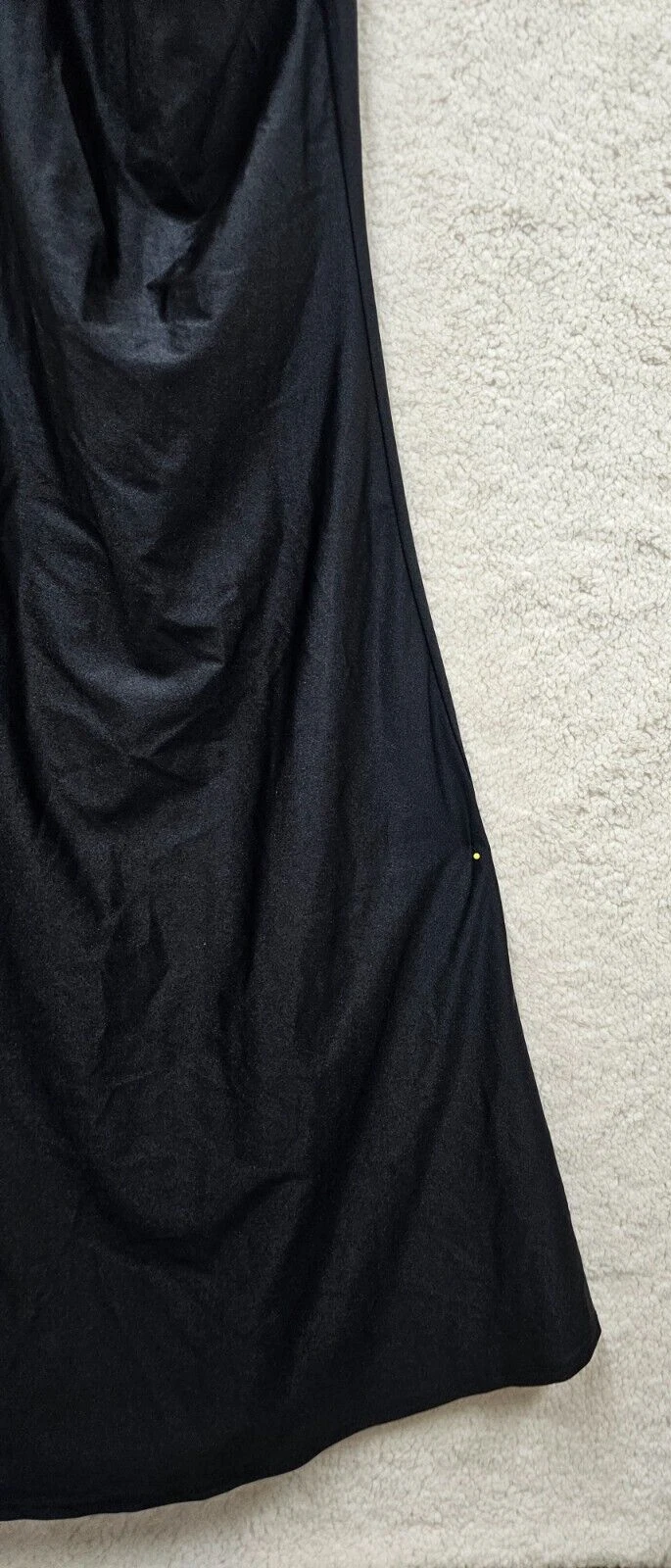 PALM ANGELS Abito donna moda Nova medio nero misto nylon monospalla cocktail maxi