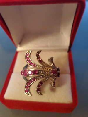 Millie By Matthew Campbell Rhodolite Ruby Silver 925 Ring Size 7 NWOT 