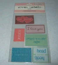 ColorBok - Woven Label - Love Theme - New Package of 6